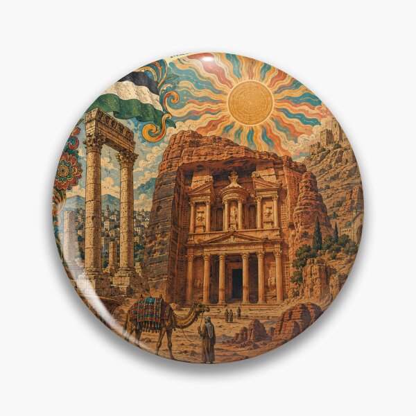 Item preview, Jordan Ancient Wonders Vintage Travel Poster designed and sold by Skyrocketz.