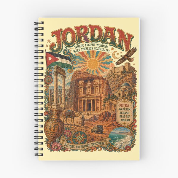 Item preview, Jordan Ancient Wonders Vintage Travel Poster designed and sold by Skyrocketz.