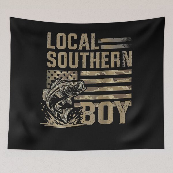 Item preview, Youth Boy Local Camo Bass Fishing Camouflage American Flag designed and sold by JamesCrArt.