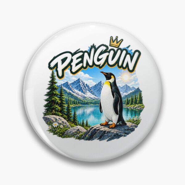 Item preview, King Penguin King of Nature Mountain Wilderness Graphic designed and sold by NeO² Studio.
