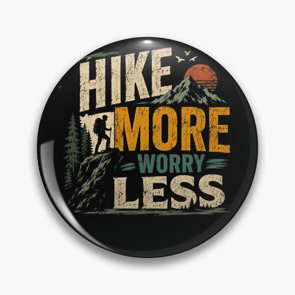 Item preview, Hike More Worry Less Hiking Outdoors Adventure Explorer Nature designed and sold by HumansStuck12.