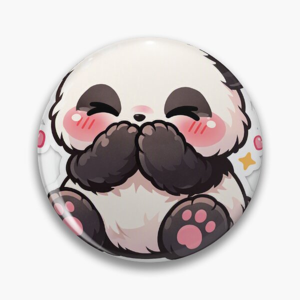 Item preview, Secret Laugh Panda Sticker Kawaii Funny Animal Reaction for Friends & Gen Z designed and sold by CutePrintCorner.