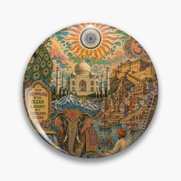 Item preview, Incredible India Spiritual Culture Vintage Travel Poster designed and sold by Skyrocketz.