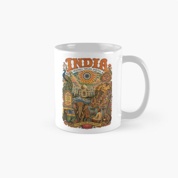 Item preview, Incredible India Spiritual Culture Vintage Travel Poster designed and sold by Skyrocketz.