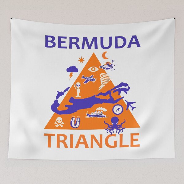Item preview, Bermuda Triangle Illustration designed and sold by Traveldrawings.