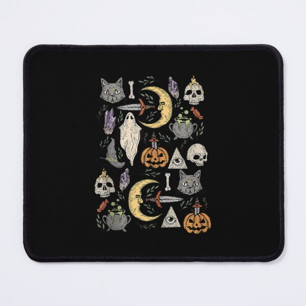 Item preview, crescent moon black cat evil eye halloween ghost pumpkin designed and sold by RobertJacob76.