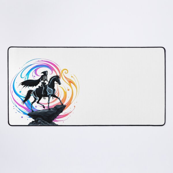 Item preview, Skeleton rider on a black horse – Dark Fantasy designed and sold by Rose Design & Photos.