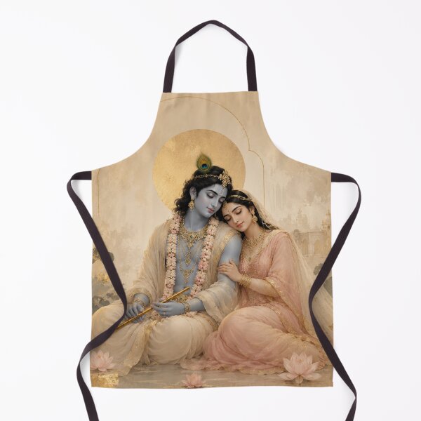 Artikelvorschau, Radha Krishna Göttliche Liebe Minimalistischer Gold Kunstdruck entworfen und verkauft von Common Mood.