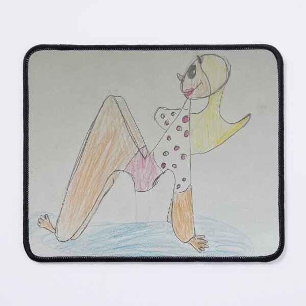 Item preview, Funny Letter M Yoga Girl Monogram Character designed and sold by Julia9632.