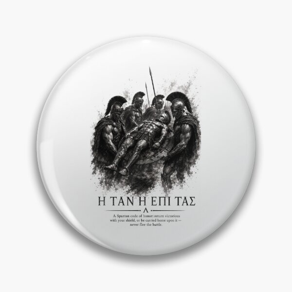 Item preview, Spartan Honor Code – H Tan H Epi Tas Black & White Warrior Art designed and sold by Ancient-Era.