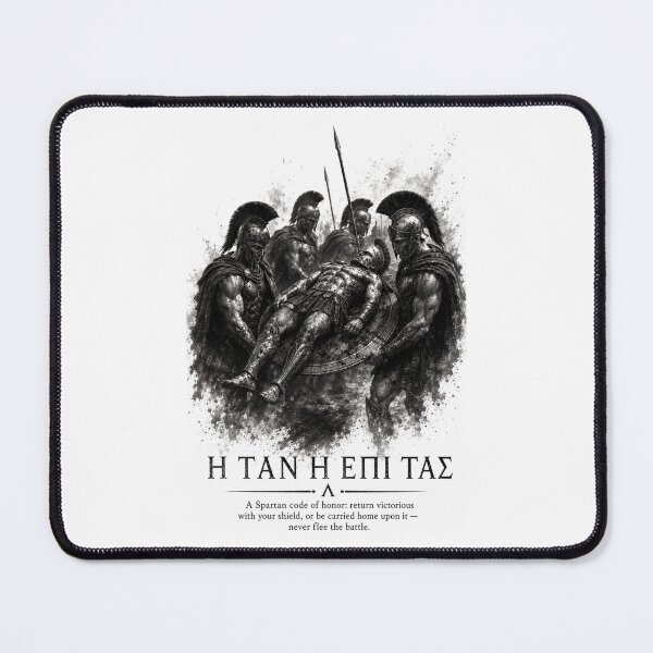 Item preview, Spartan Honor Code – H Tan H Epi Tas Black & White Warrior Art designed and sold by Ancient-Era.