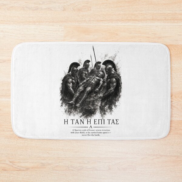 Item preview, Spartan Honor Code – H Tan H Epi Tas Black & White Warrior Art designed and sold by Ancient-Era.