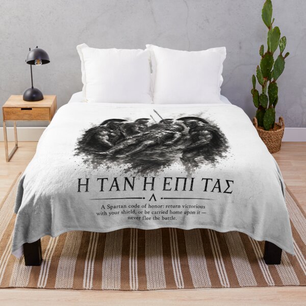Item preview, Spartan Honor Code – H Tan H Epi Tas Black & White Warrior Art designed and sold by Ancient-Era.