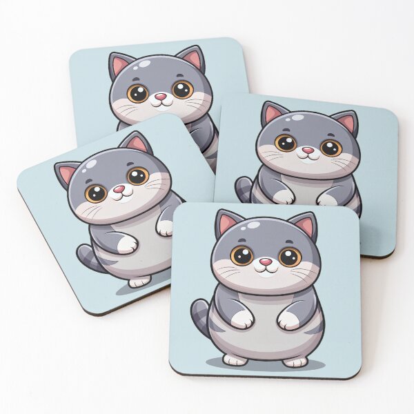 Item preview, Cute British Shorthair Cat Kawaii Gray Kitty Illustration designed and sold by Mousy17.
