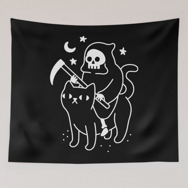 Item preview, death rides a black cat designed and sold by RobertJacob76.