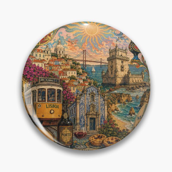 Item preview, Portugal Where Atlantic Meets Soul Vintage Travel Poster designed and sold by Skyrocketz.