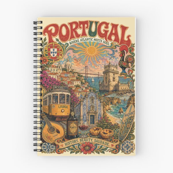 Item preview, Portugal Where Atlantic Meets Soul Vintage Travel Poster designed and sold by Skyrocketz.
