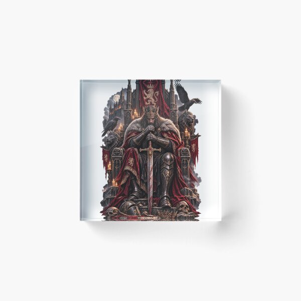 Item preview, Medieval King – Realistic Dark Fantasy Warrior on Gothic Throne designed and sold by MentShop1.
