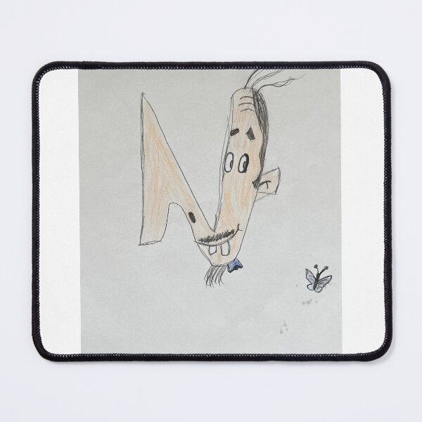 Item preview, Funny Letter N Character Monogram with Butterfly designed and sold by Julia9632.