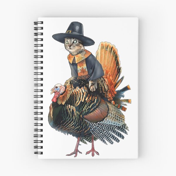 Item preview, Thanksgiving Turkey Riding Witchy Cat designed and sold by cheryl-pollard9.
