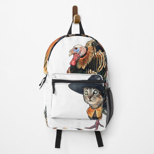 Item preview, Thanksgiving Turkey Riding Witchy Cat designed and sold by cheryl-pollard9.