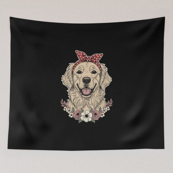 Item preview, Golden Retriever Dog Mom Floral Bandana designed and sold by PopStars1993.