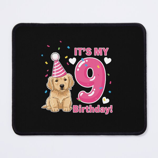 Item preview, It's My 9 Birthday Golden Retriever Puppy Kids Celebration designed and sold by PopStars1993.