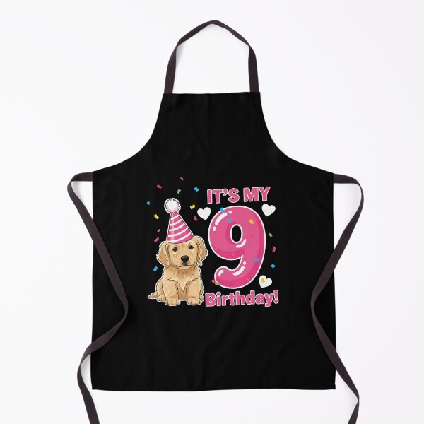 Item preview, It's My 9 Birthday Golden Retriever Puppy Kids Celebration designed and sold by PopStars1993.