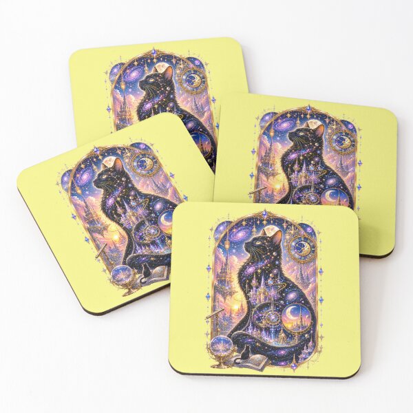 Item preview, Celestial Cosmic Cat – Galaxy Kingdom Fantasy Art designed and sold by sunbowjp stadio.