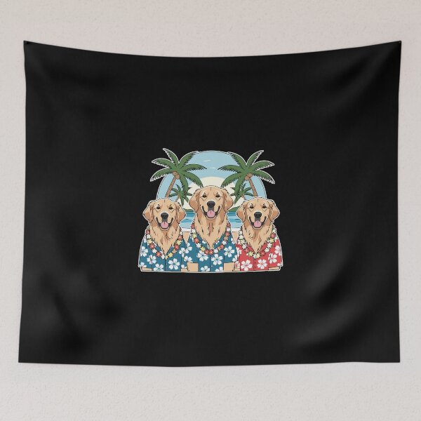 Item preview, Golden Retriever Hawaiian Dog Tropical Vacation Pet Owner designed and sold by PopStars1993.