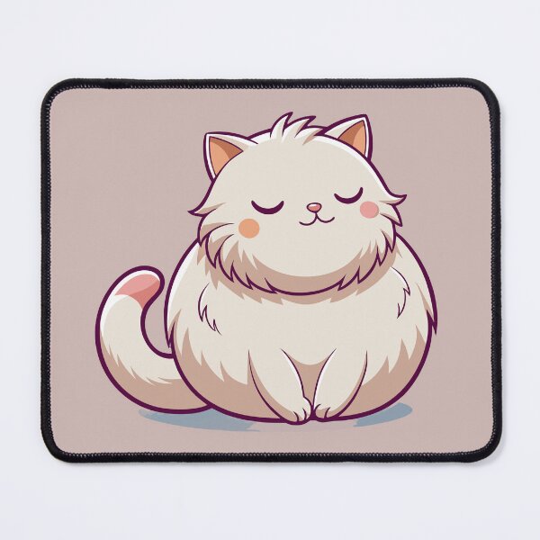 Item preview, Sleepy British Longhair Cat Kawaii Fluffy Kitty Illustration designed and sold by Mousy17.