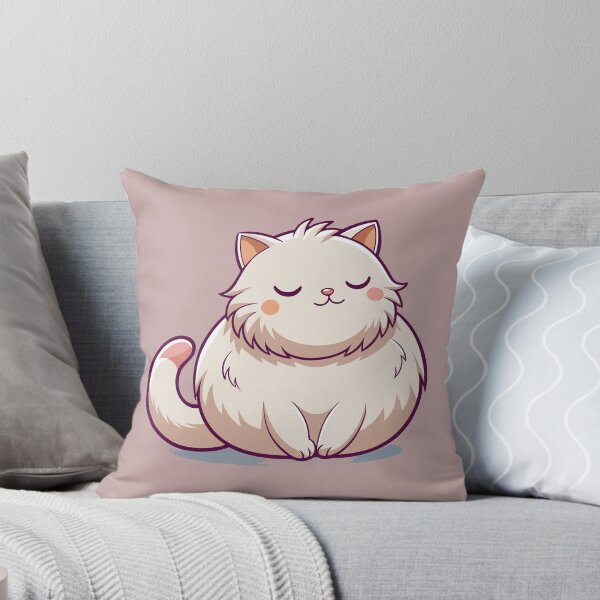 Item preview, Sleepy British Longhair Cat Kawaii Fluffy Kitty Illustration designed and sold by Mousy17.