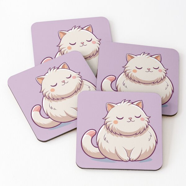 Item preview, Sleepy British Longhair Cat Kawaii Fluffy Kitty Illustration designed and sold by Mousy17.