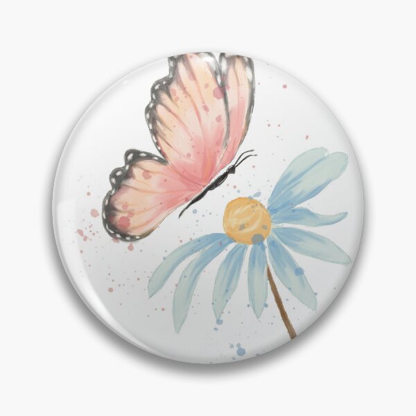 Item preview, Watercolor Butterfly Flower Cottagecore Art Gift designed and sold by LafinaArt.