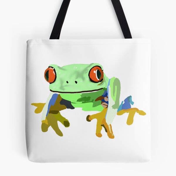 Item preview, green frog rotoscope designed and sold by chateauteabag.