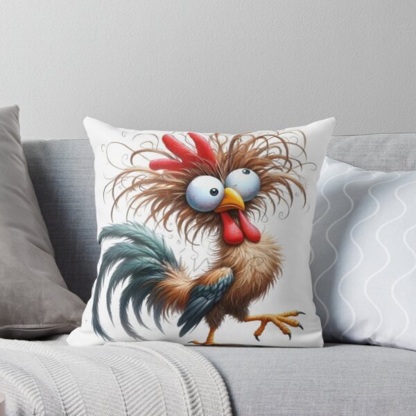 Item preview, Funny Crazy Rooster Morning Mood - Cartoon Animal T-Shirt designed and sold by SyntaxError404.