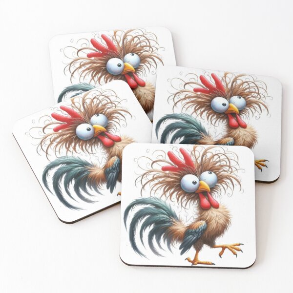 Item preview, Funny Crazy Rooster Morning Mood - Cartoon Animal T-Shirt designed and sold by SyntaxError404.