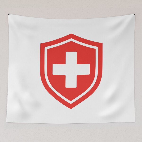 Item preview, First Aid Shield Medical Emergency Healthcare Symbol designed and sold by VectorForge Studio.