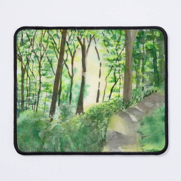 Item preview, Scottish Forest Path Watercolor Painting — Woodland Nature Art designed and sold by watercolorbytelma.
