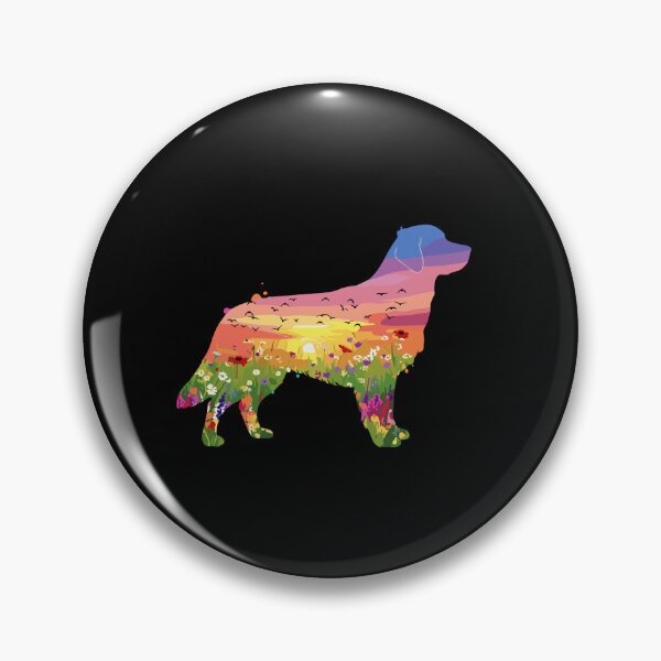 Item preview, Golden Retriever Sunset Wildflower Dog Lover designed and sold by PopStars1993.