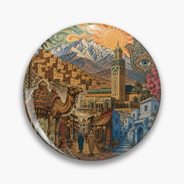 Item preview, Morocco Land of Colors Vintage Travel Poster designed and sold by Skyrocketz.