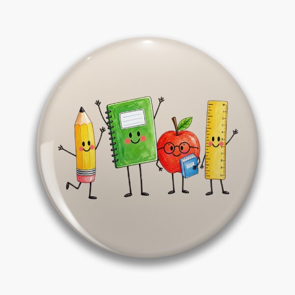 Item preview, Cute School Supplies Watercolor Characters designed and sold by tarzbol.
