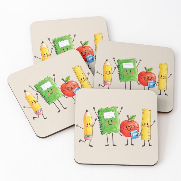 Item preview, Cute School Supplies Watercolor Characters designed and sold by tarzbol.