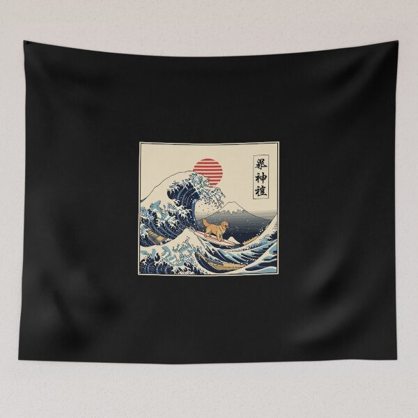 Item preview, Golden Retriever Surfing Mount Fuji Japan Dog Lover designed and sold by PopStars1993.