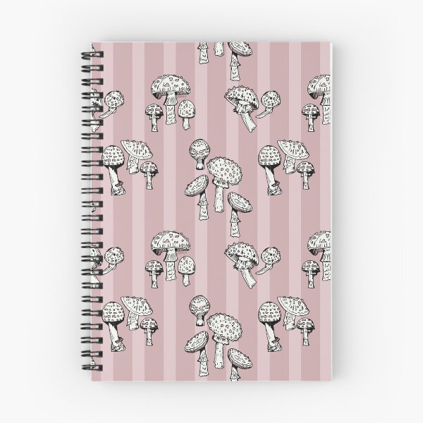 Item preview, Poisonous Red Cap Mushroom Fungi Seamless Pattern Pink Stripe designed and sold by LauraCoxArt.