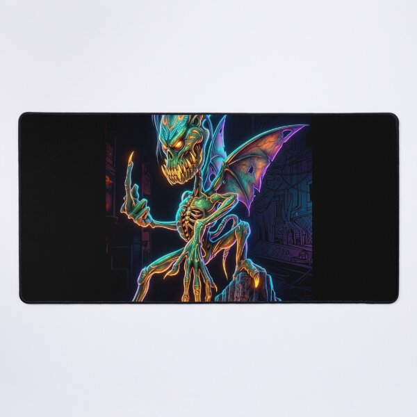 Item preview, Neon Demon Creature with Wings designed and sold by kiwiartyfarty.