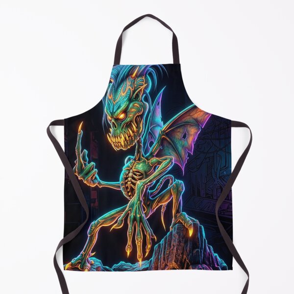 Item preview, Neon Demon Creature with Wings designed and sold by kiwiartyfarty.