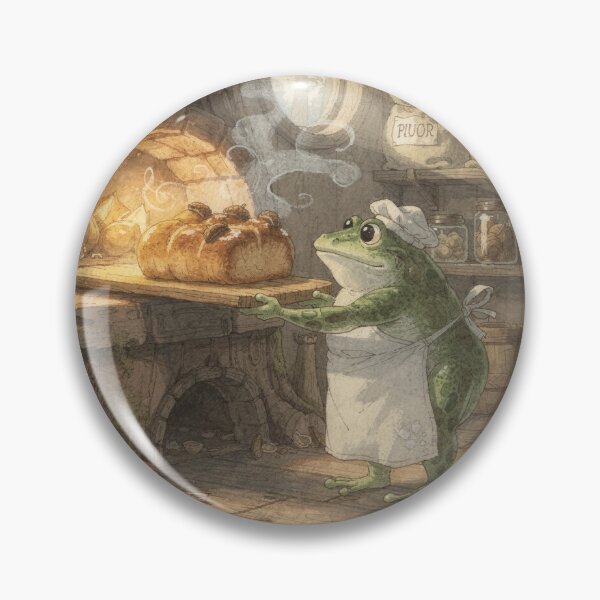 Item preview, Toad Baker Pulling Acorn Bread From a Stump Oven Print designed and sold by PictorialWhimsy.