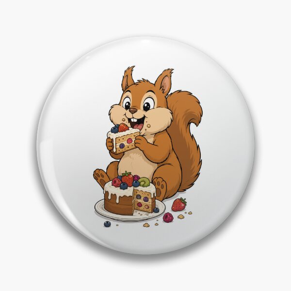 Item preview, Fat Squirrel Eating A Fruit Cake designed and sold by TontikDesign.