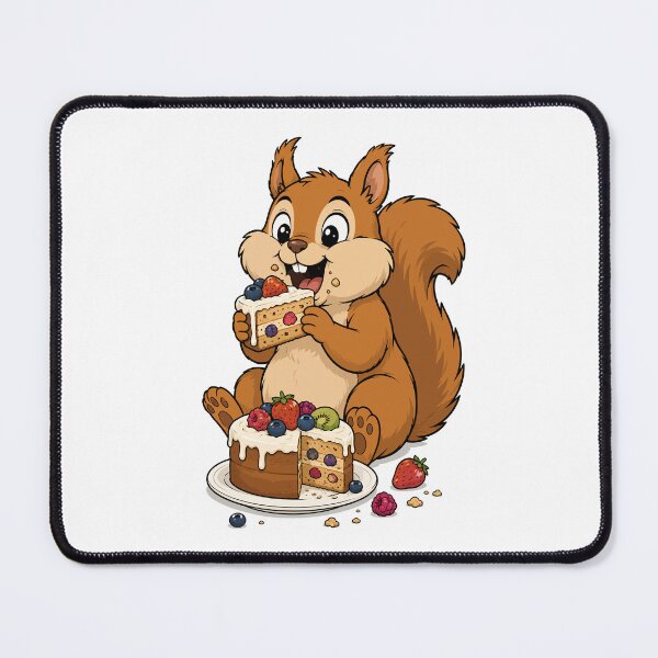 Item preview, Fat Squirrel Eating A Fruit Cake designed and sold by TontikDesign.
